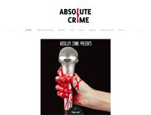 Tablet Screenshot of absolutecrime.com